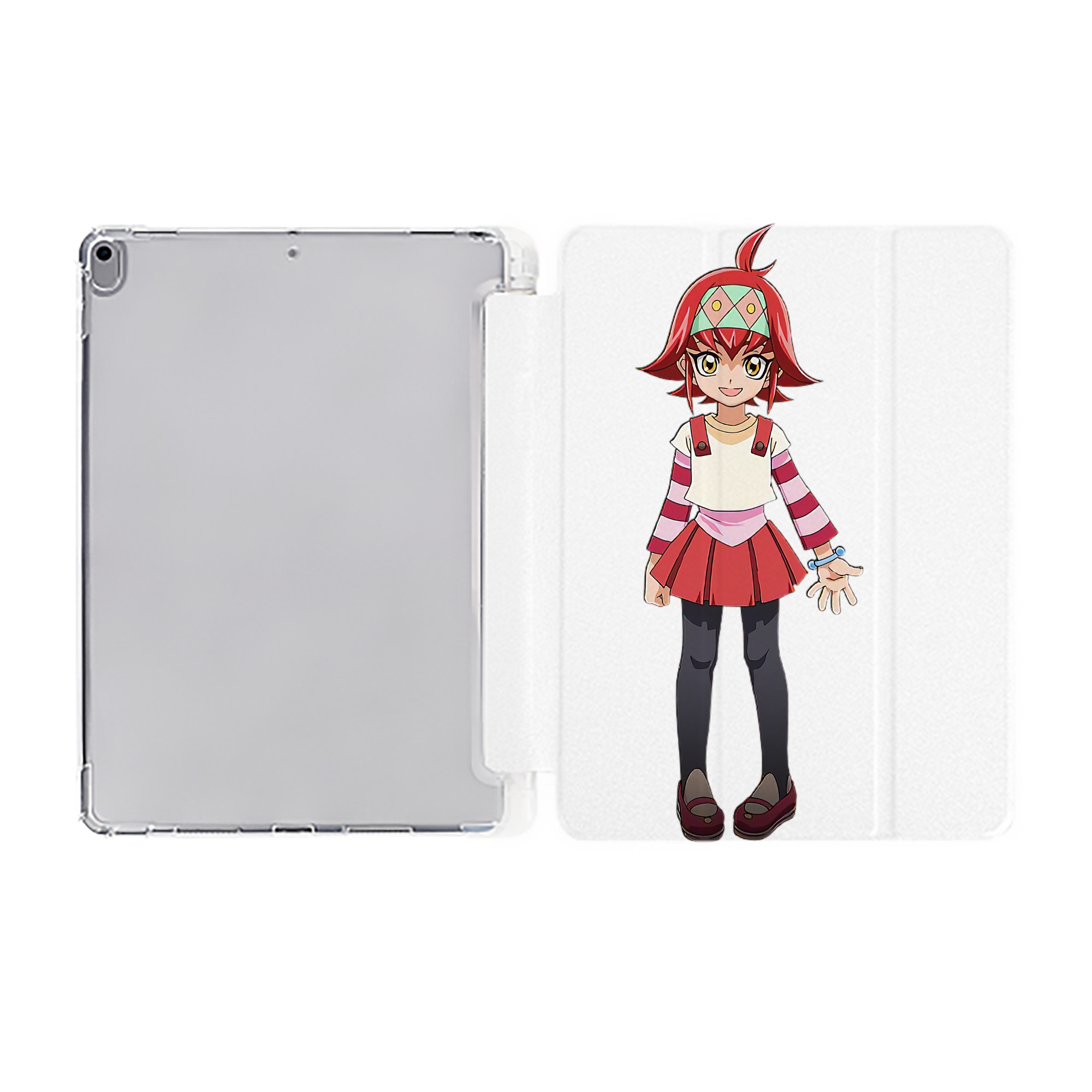 （画像用） 遊☆戯☆王 Yu-Gi-Oh! IPad ケース ペン収納付き 三つ折りスタンド PUレザー×シリコン 対応機種9.5/10.5/10.9インチ